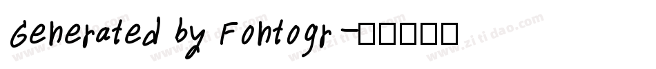 Generated by Fontogr字体转换